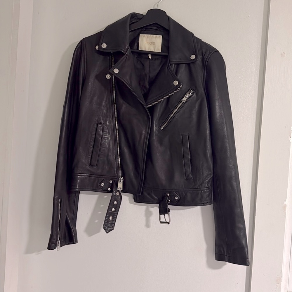Maje Bostep Leather Moto Jacket LIKE NEW!
